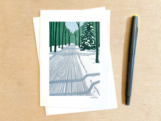 Afternoon Ski Greeting Card