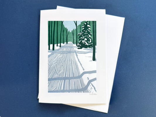 Afternoon Ski Greeting Card