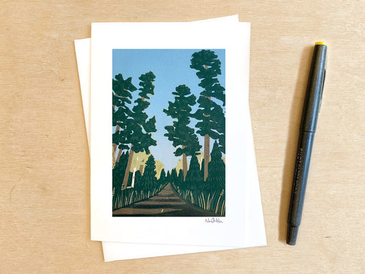 Autumn Pines Greeting Card