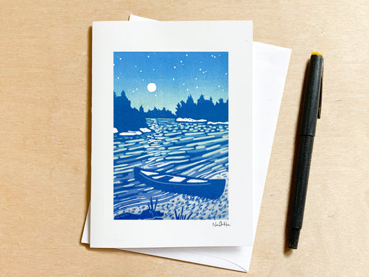 Backcountry Moonrise Greeting Card