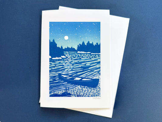 Backcountry Moonrise Greeting Card