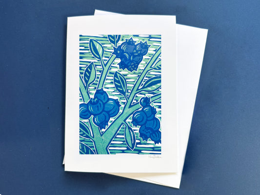 Blueberries Greeting Card