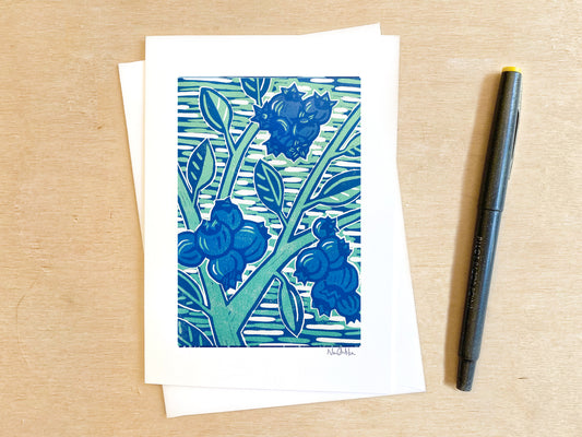 Blueberries Greeting Card