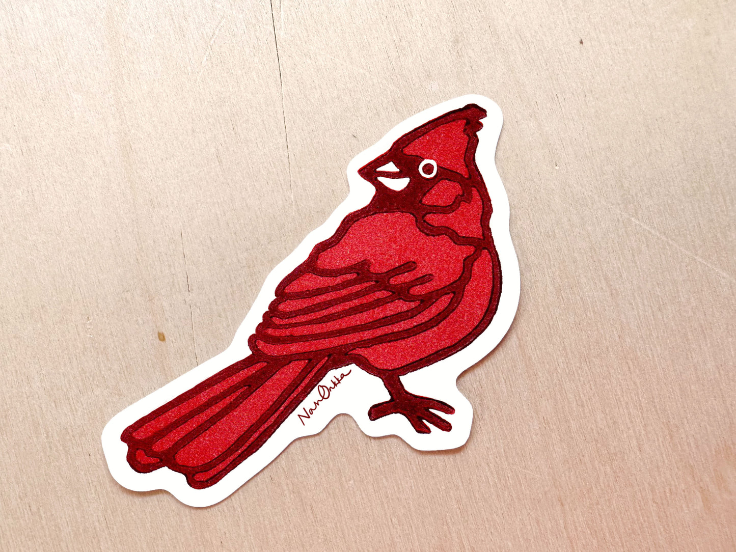 Cardinal Diecut Sticker