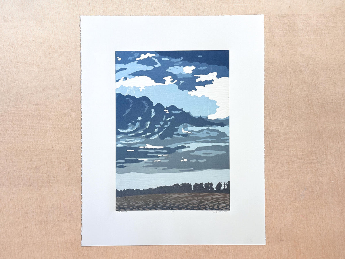 Cold Front Woodcut Print