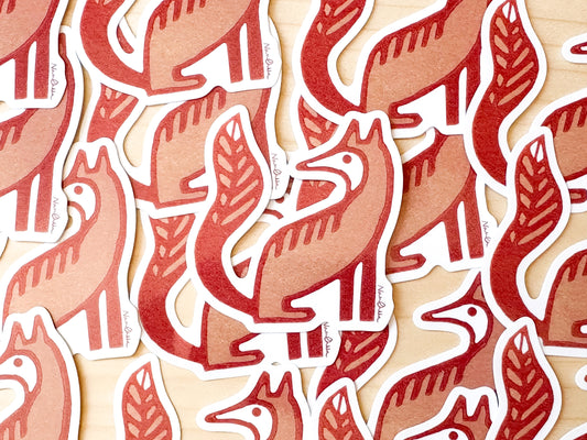 Fox Diecut Sticker