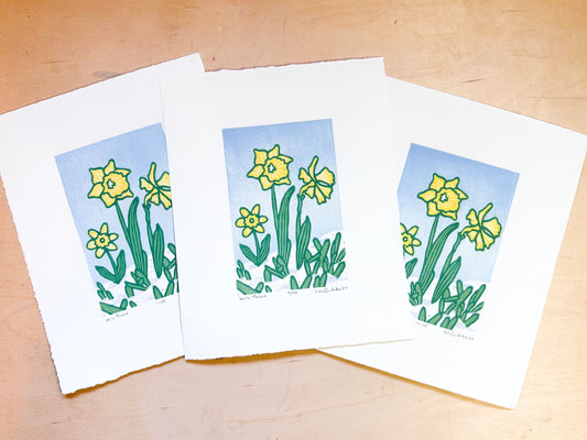 Hello There Woodcut Print