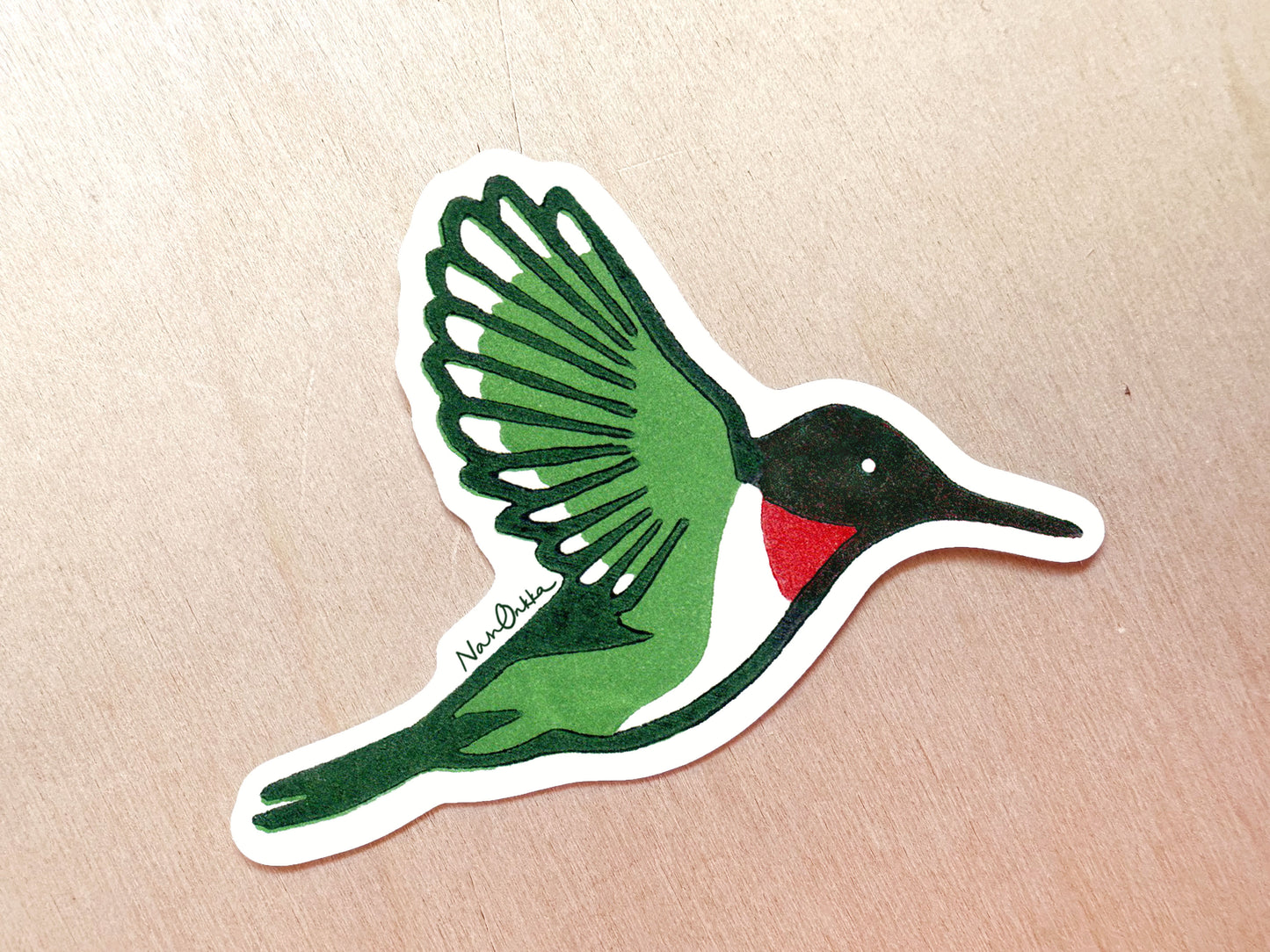 Hummingbird Diecut Sticker