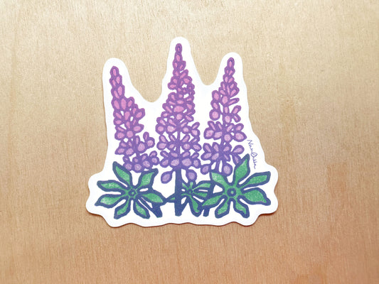 Lupines Diecut Sticker