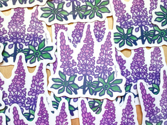 Lupines Diecut Sticker