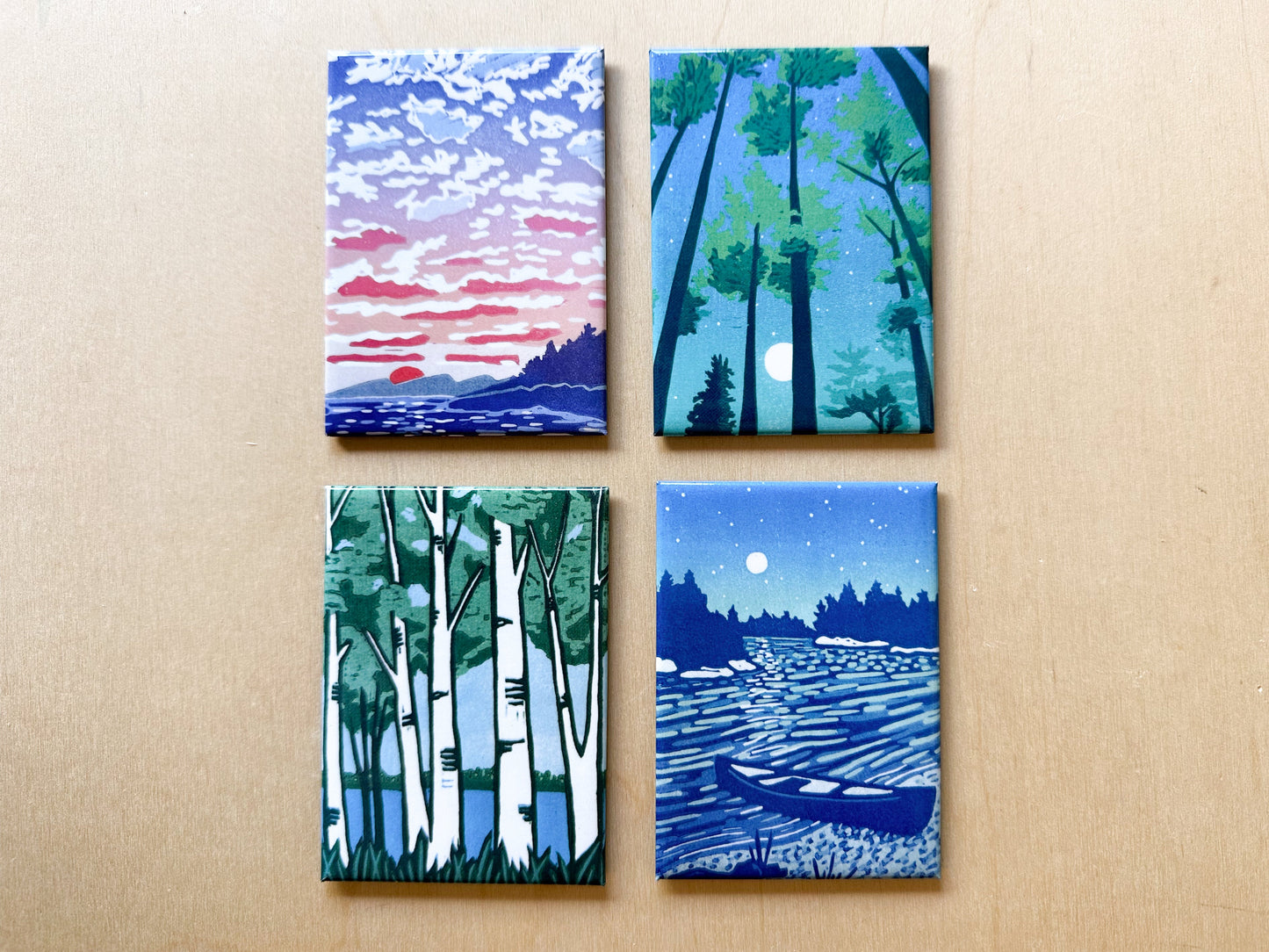 Full Moon Forest Magnet