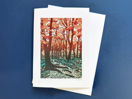 Maple Glow Greeting Card