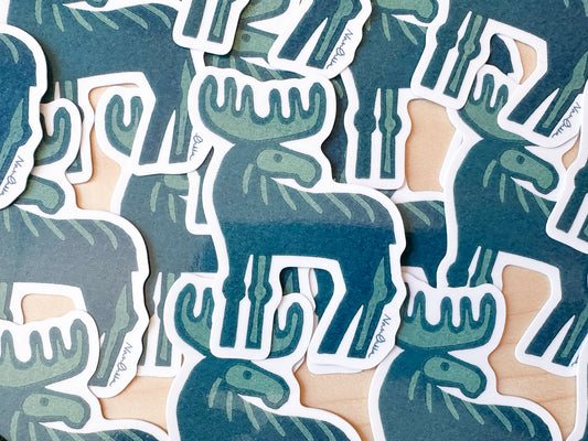 Moose Diecut Sticker
