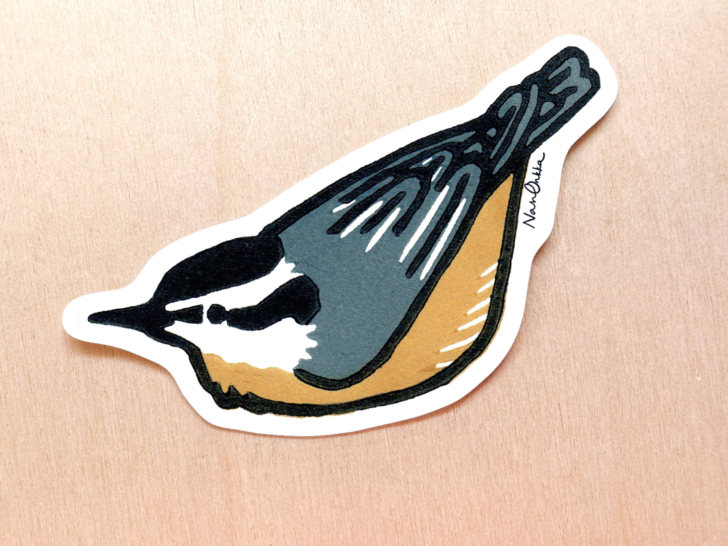 Nuthatch Diecut Sticker