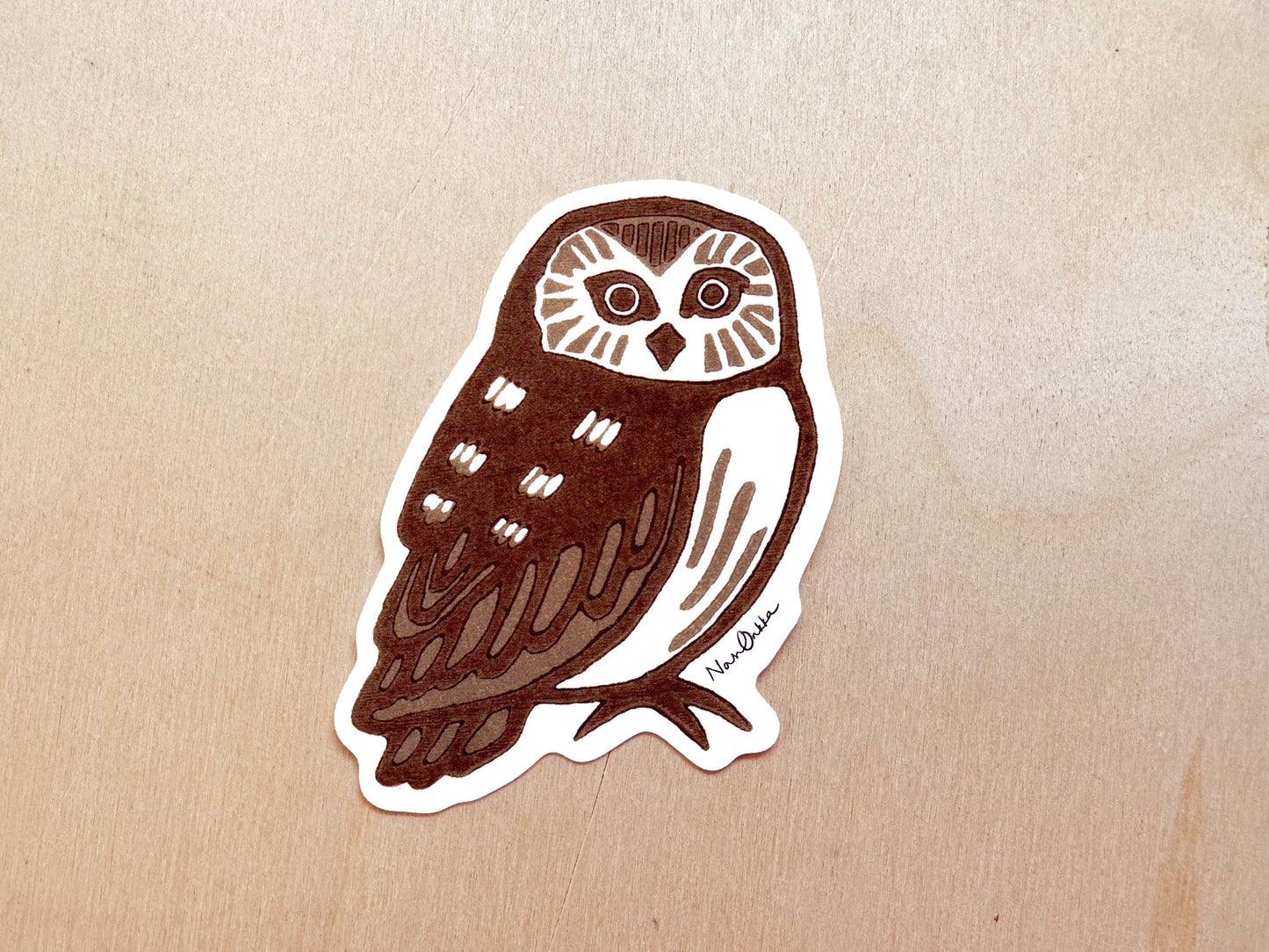 Owl Diecut Sticker
