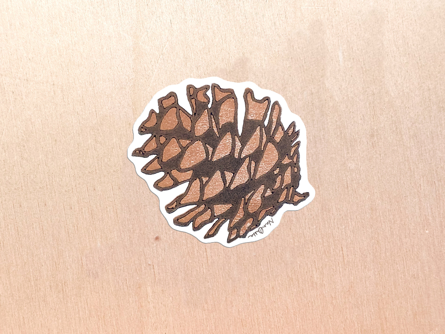 Pinecone Diecut Sticker