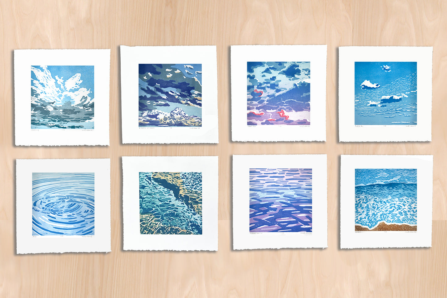 Beneath the Surface Woodcut Print