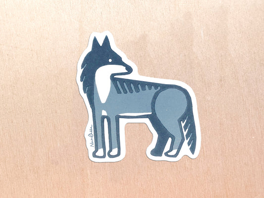 Wolf Diecut Sticker