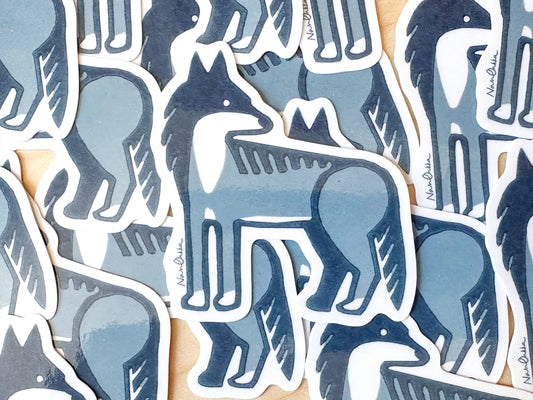 Wolf Diecut Sticker