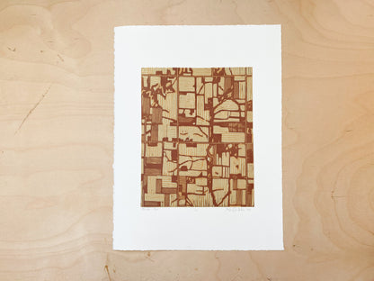 Field Series Woodcut Print