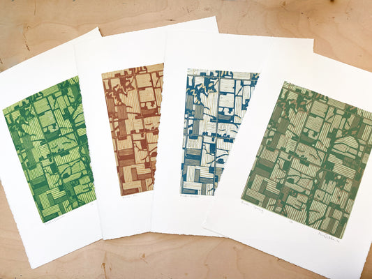 Field Series Woodcut Print