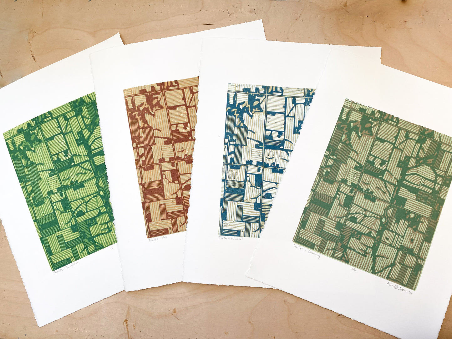 Field Series Woodcut Print