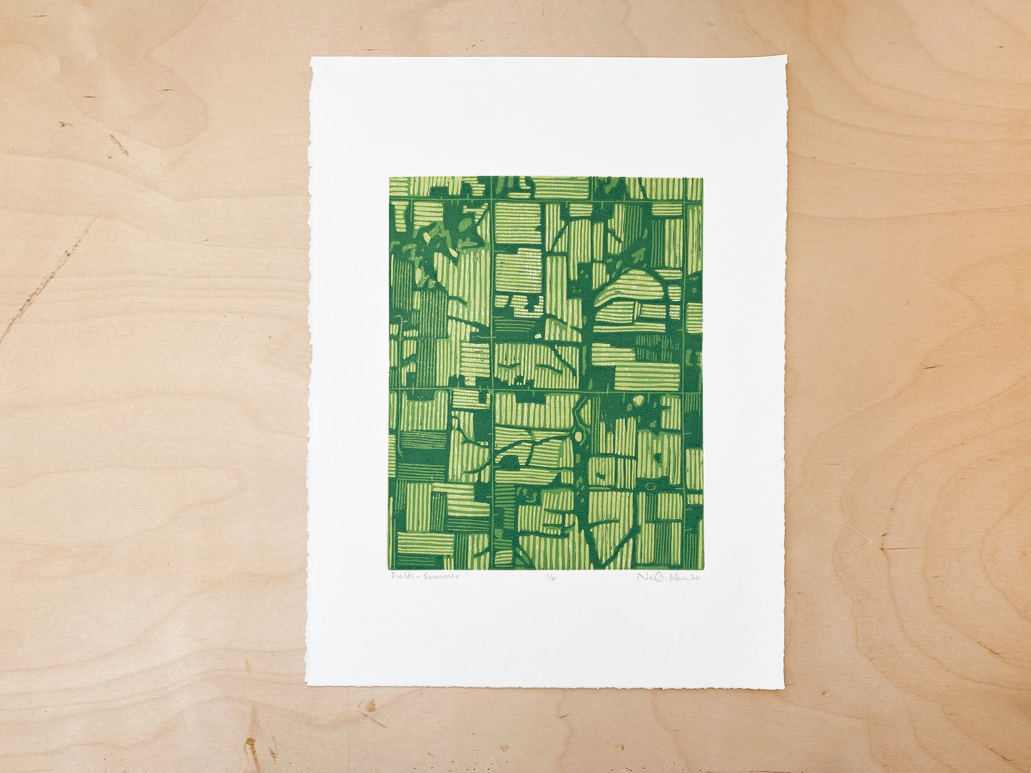 Field Series Woodcut Print