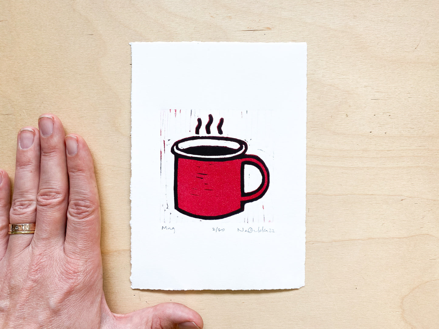 Mug Woodcut Print