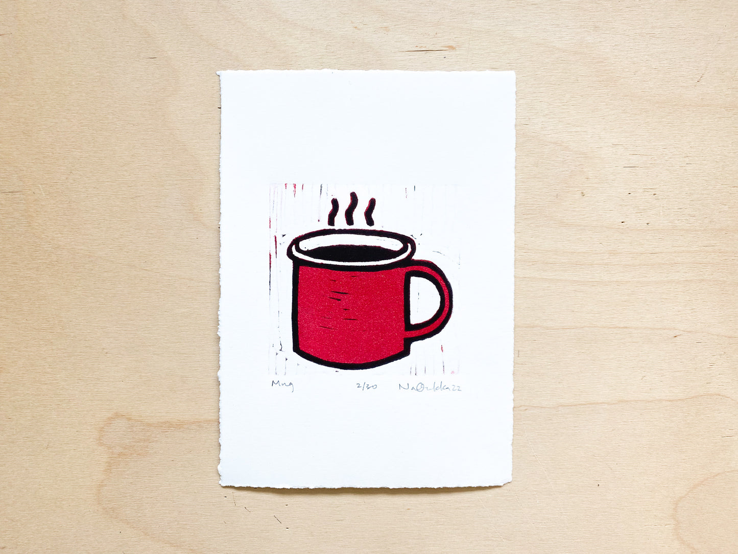 Mug Woodcut Print