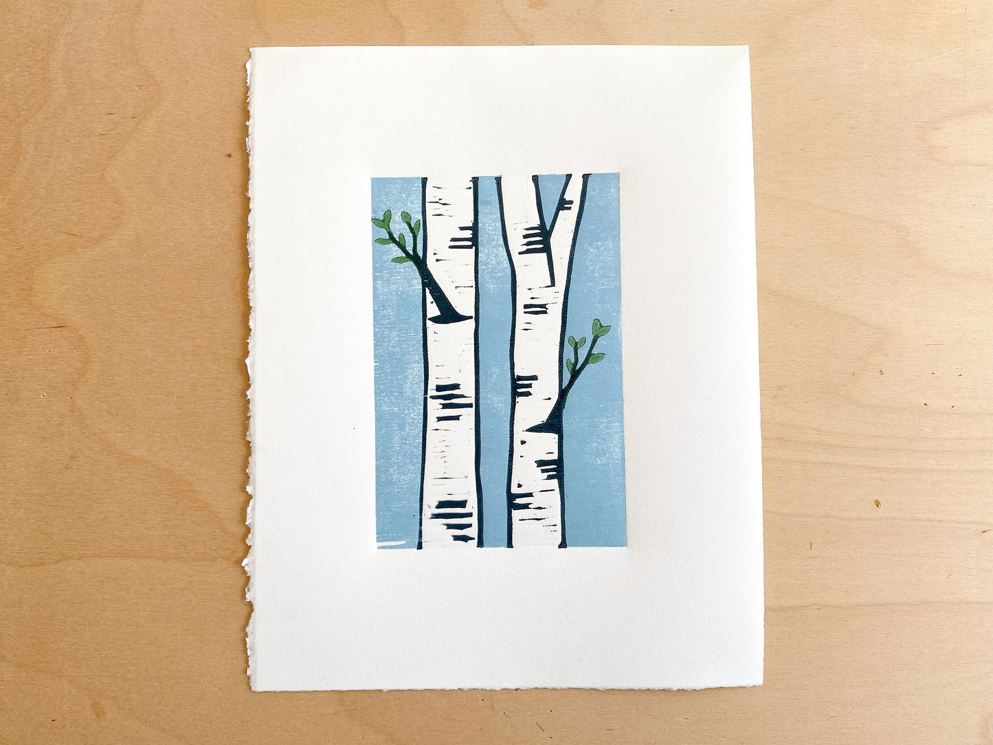 New Growth Woodcut Print