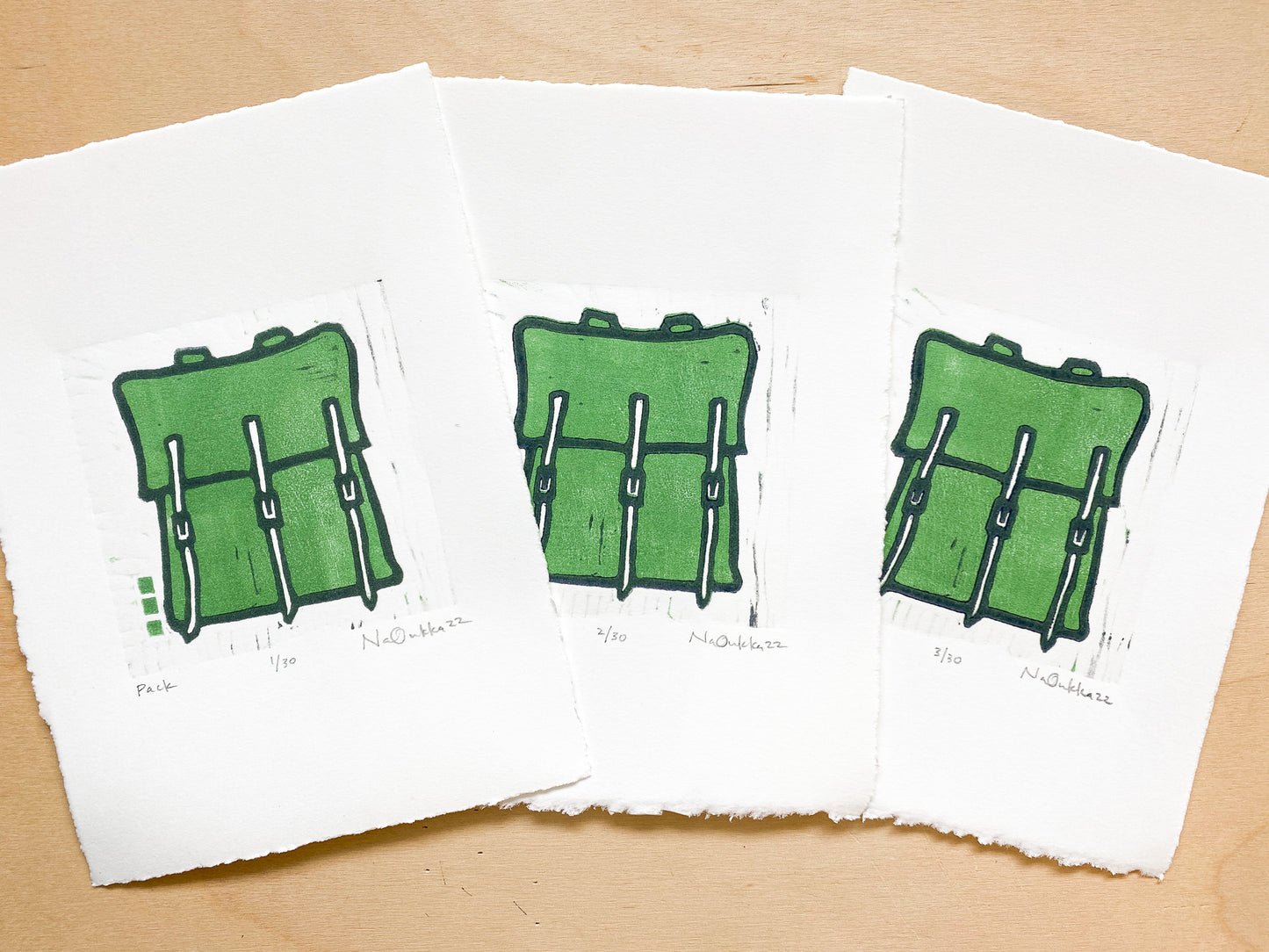 Pack Woodcut Print