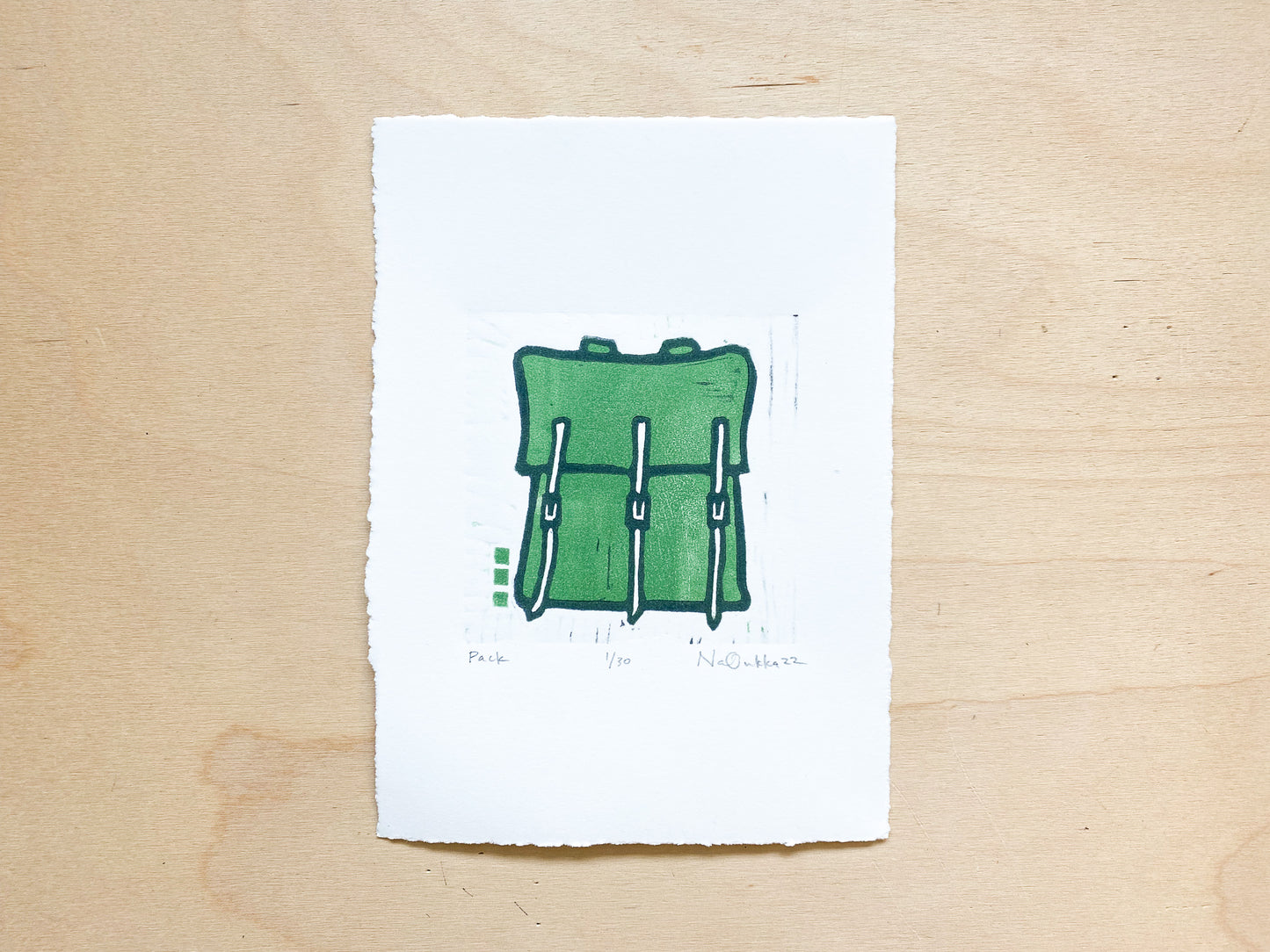 Pack Woodcut Print