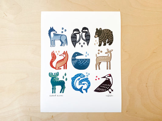 Woodland Animals Giclée Print