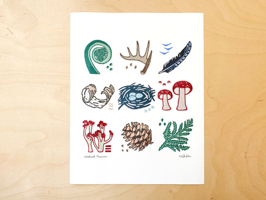 Woodland Treasures Giclée Print