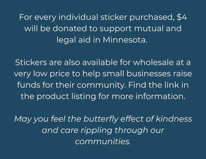 PREORDER: Butterfly Effect Donation Sticker - Set of 4