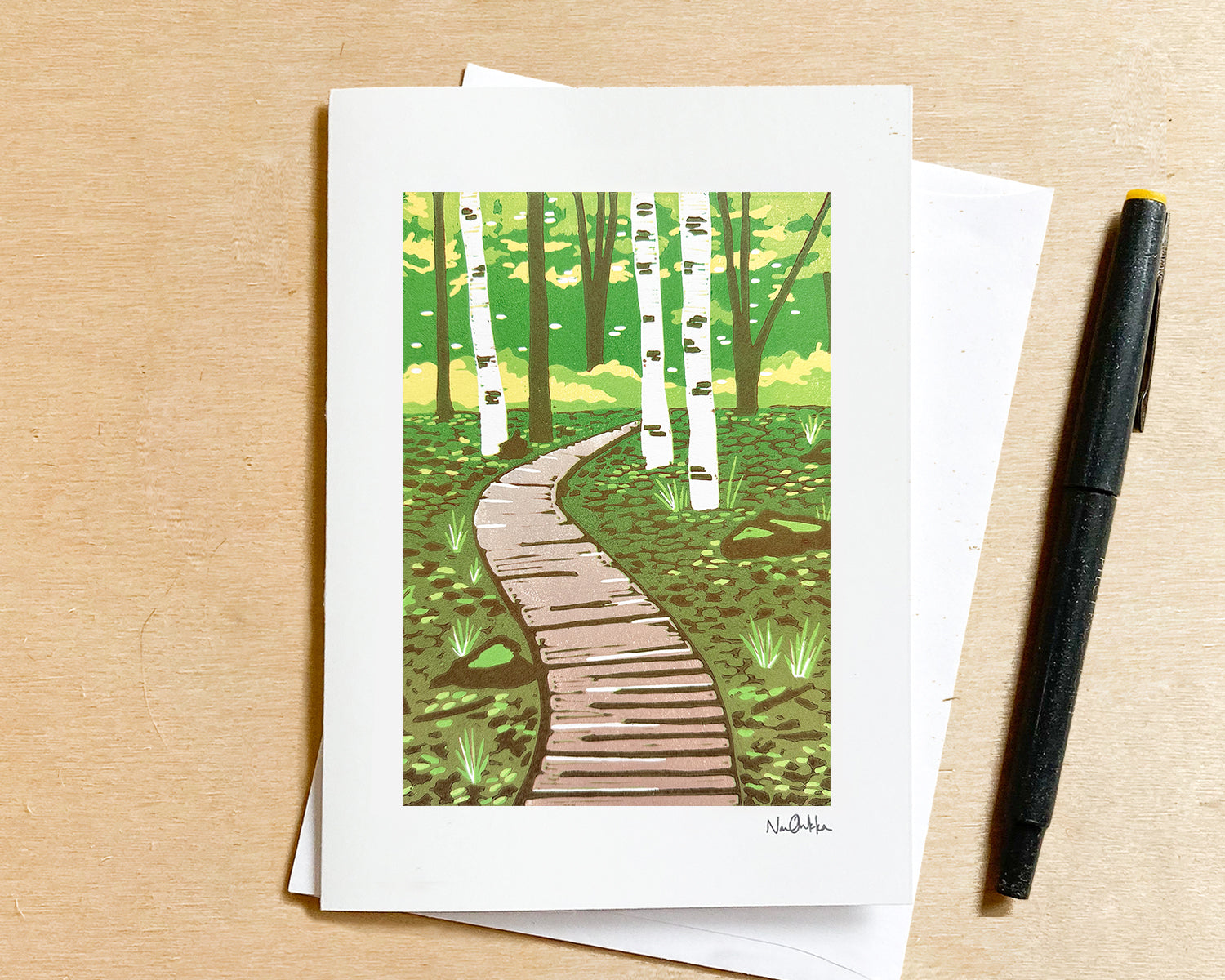 A Path Forward | Blank Greeting Card – Nan Onkka Prints