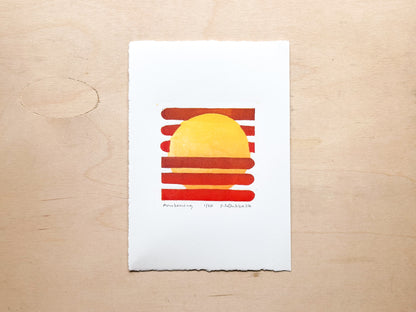 Awakening Woodcut Print