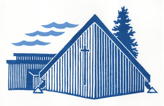 Bethlehem Lutheran Church Woodcut Print