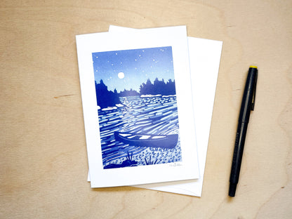 Backcountry Moonrise Greeting Card