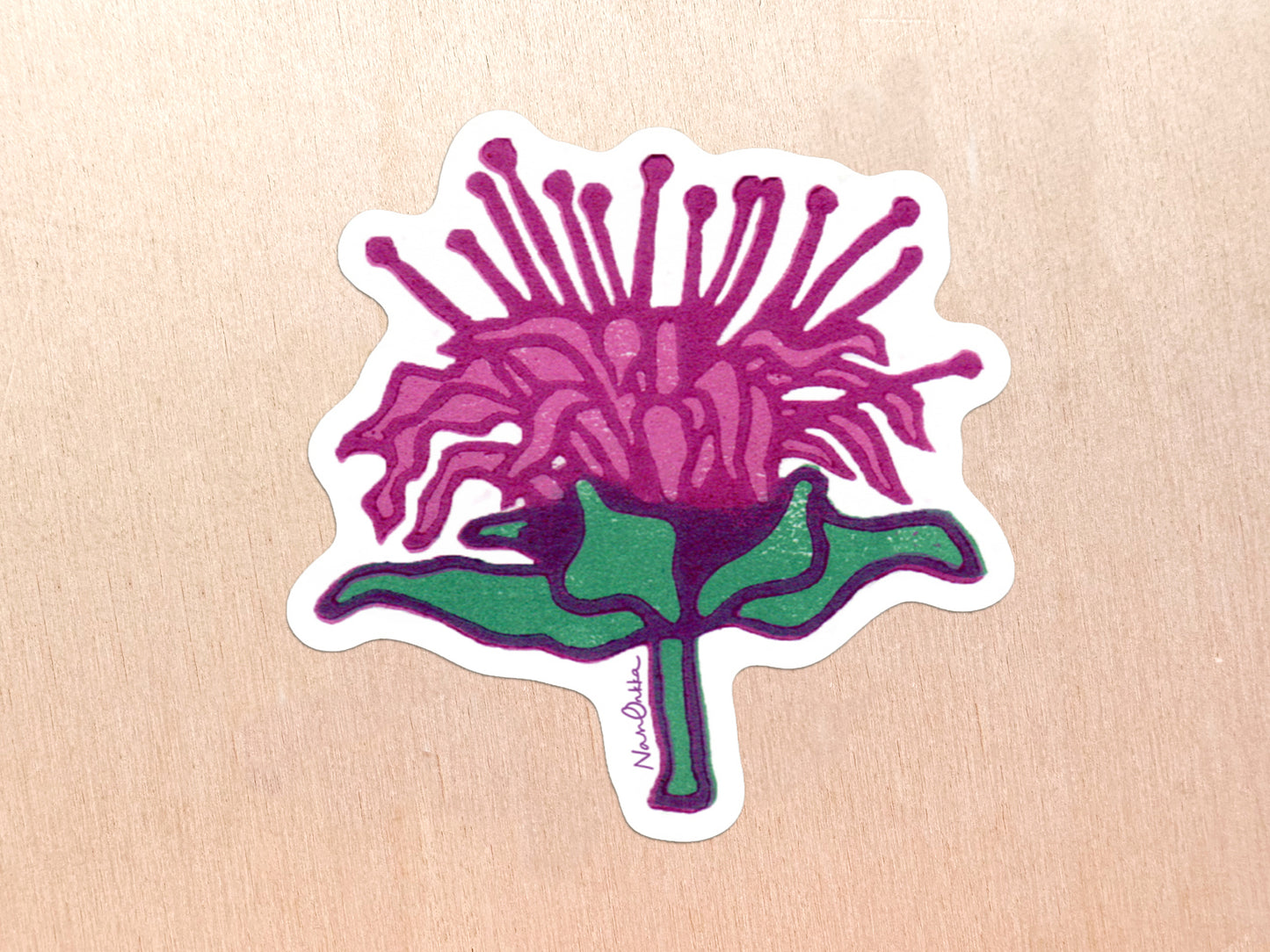 Bee Balm Diecut Sticker