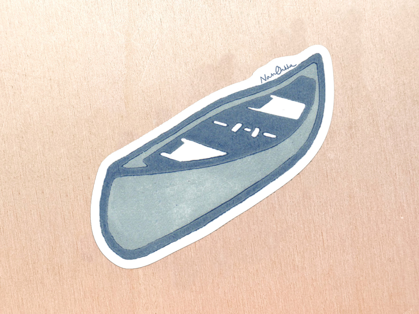 Canoe Diecut Sticker