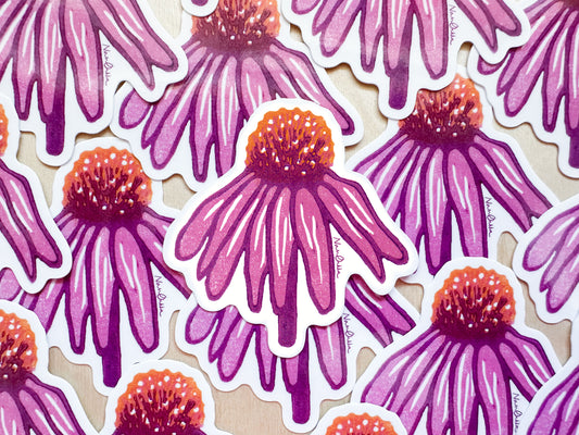 Coneflower Diecut Sticker
