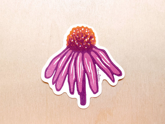 Coneflower Diecut Sticker