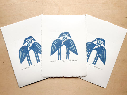 Empathy Woodcut Print