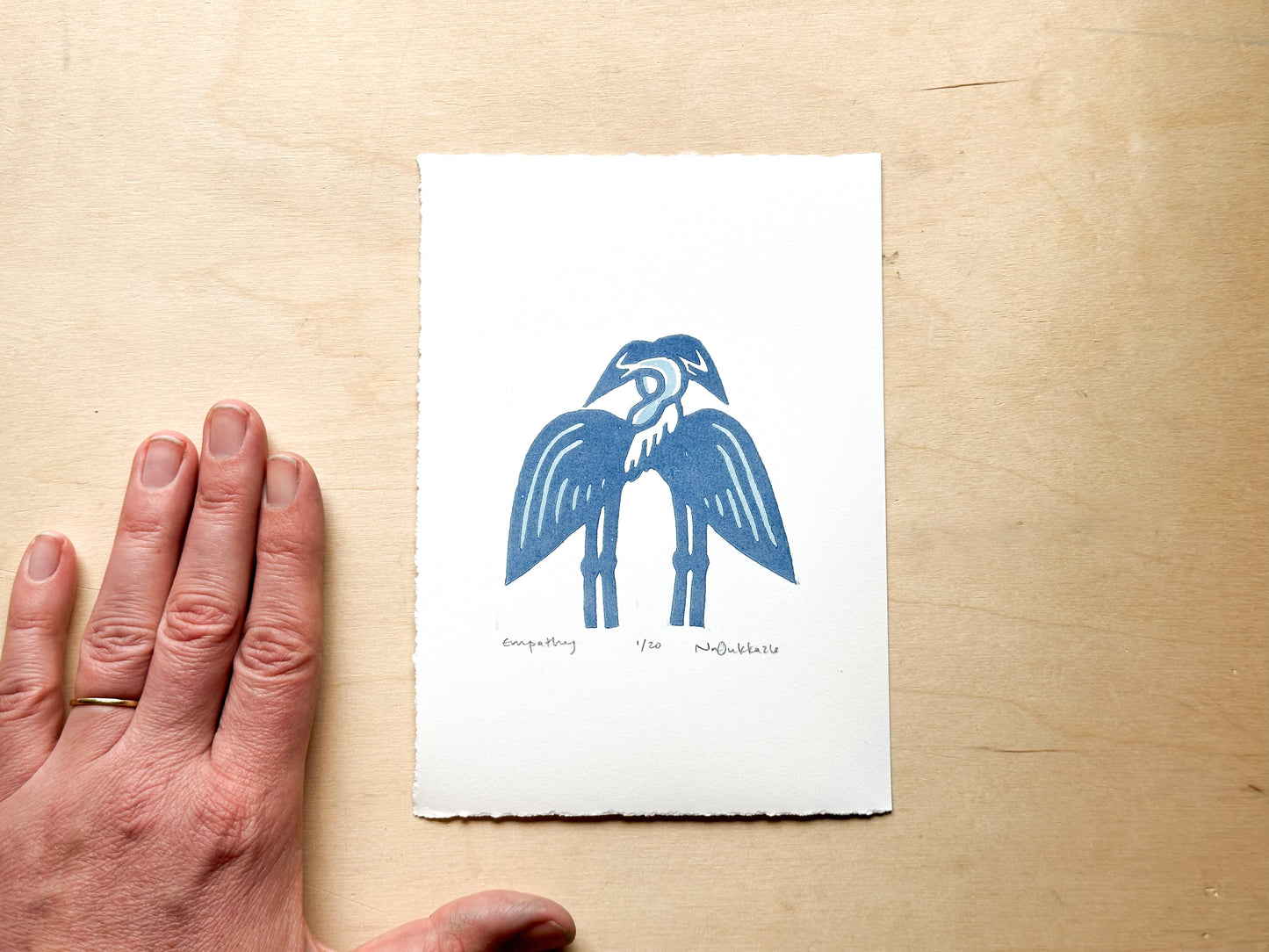 Empathy Woodcut Print