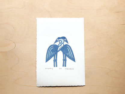 Empathy Woodcut Print