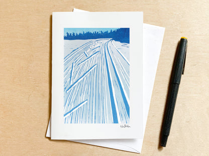 Fresh Tracks Greeting Card