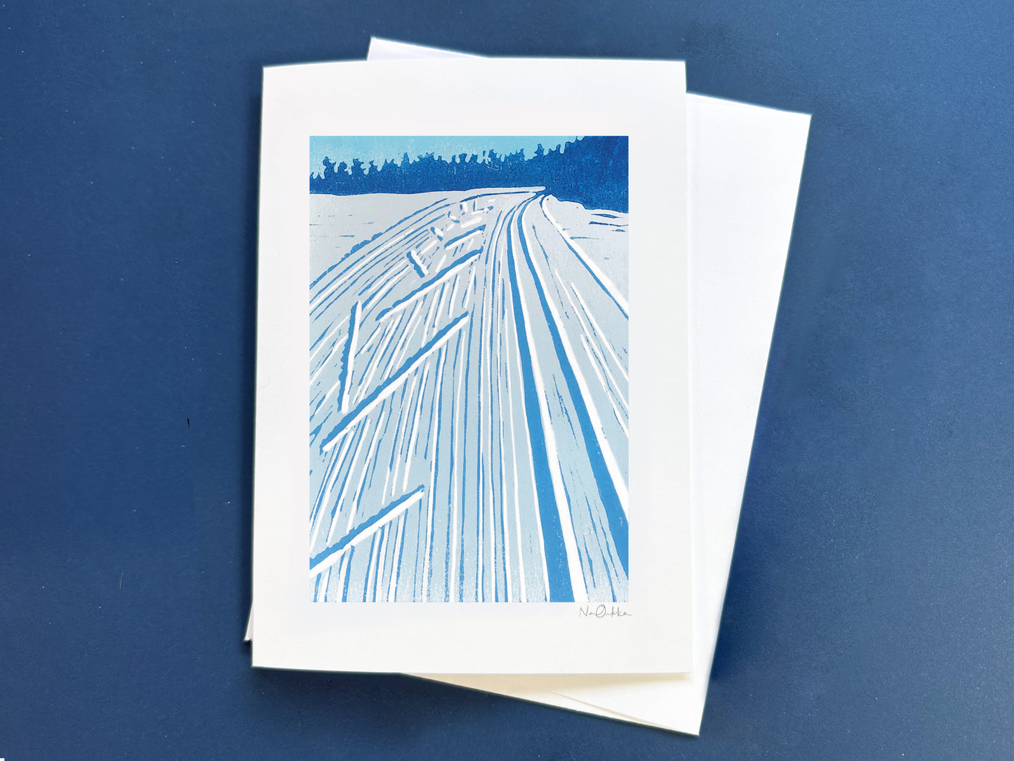 Fresh Tracks Greeting Card