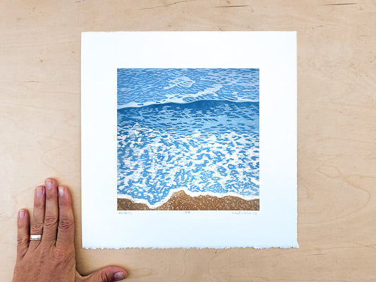 Go Easy Woodcut Print