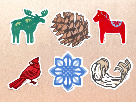 Holiday Diecut Sticker Set